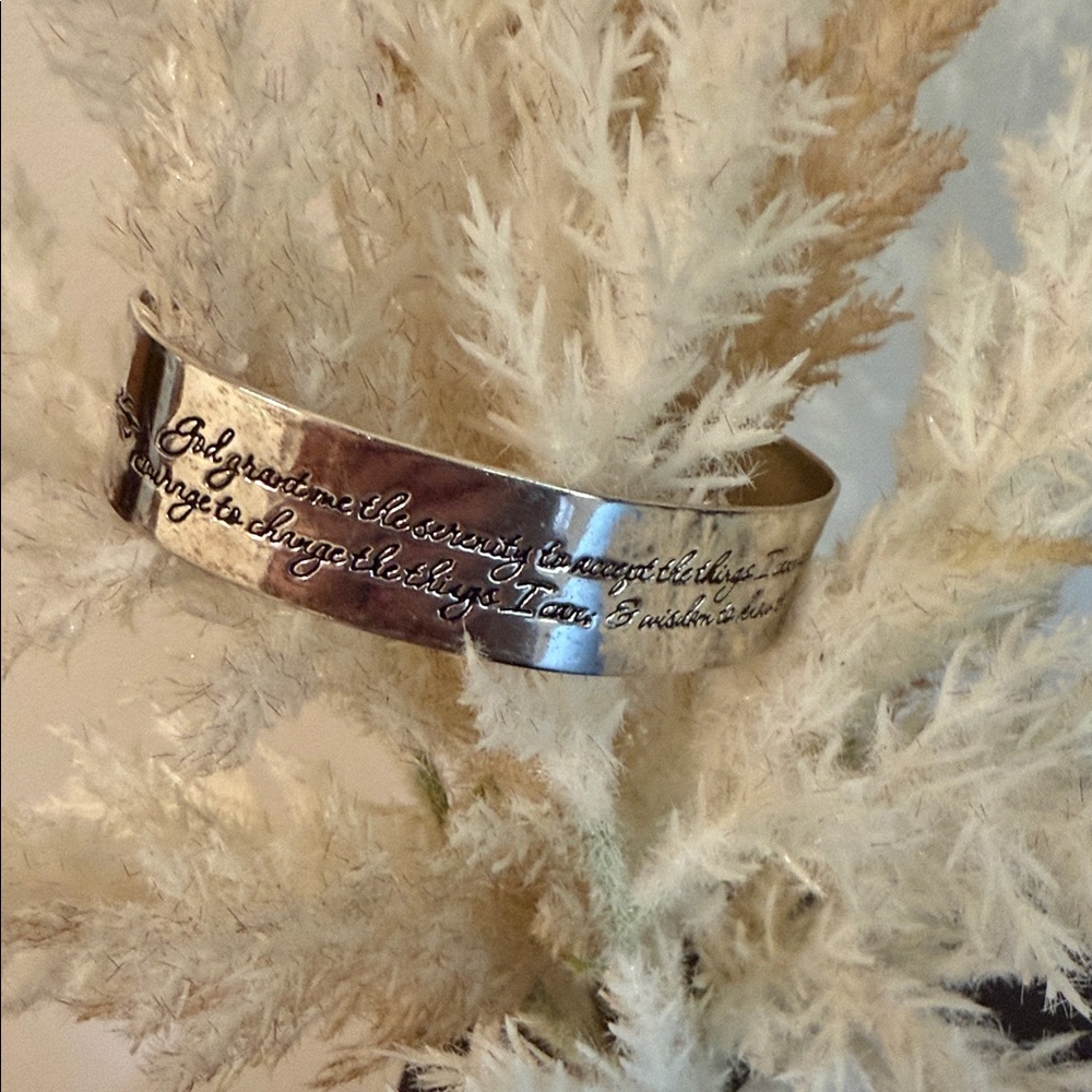 Silver Engraved Cuff Bracelet